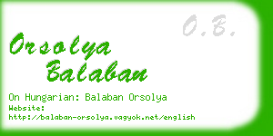 orsolya balaban business card